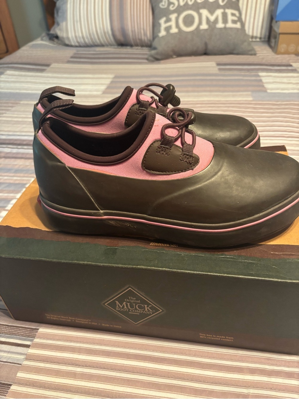 Muck Boot Company Women’s Pink & Brown Ankle Rain Shoes